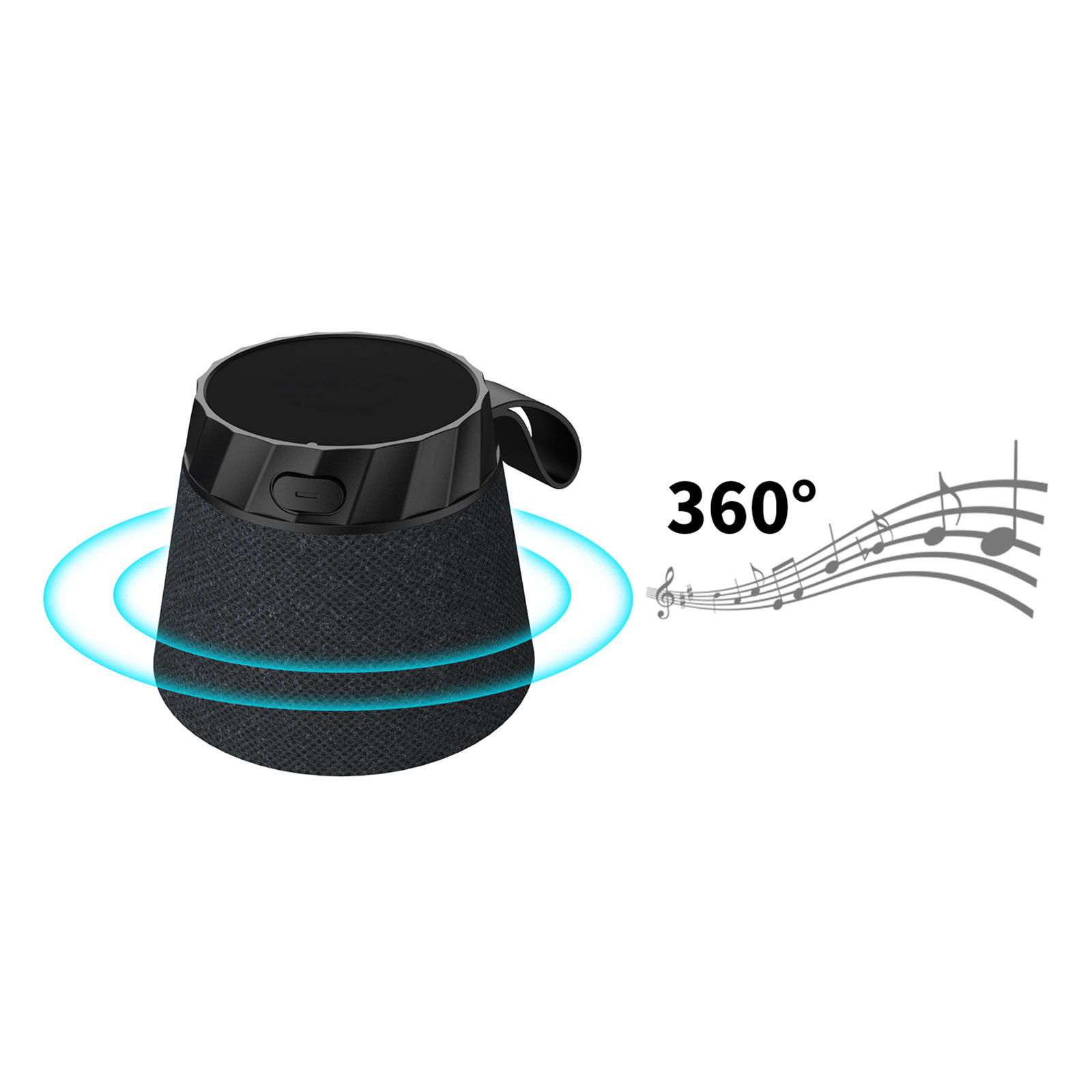 YANKI SİYAH BLUETOOTH MIKNATISLI IŞIKLI HOPARLÖR - Resim 3