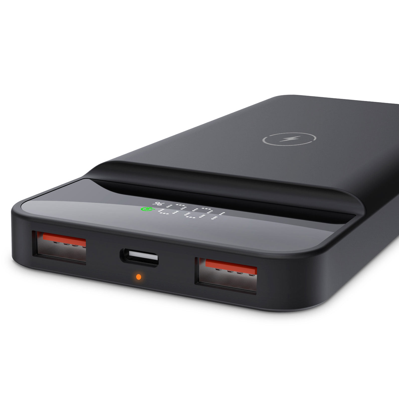 ÜZÜMLÜ 10.000 MAH SİYAH WIRELESS POWERBANK - Resim 4