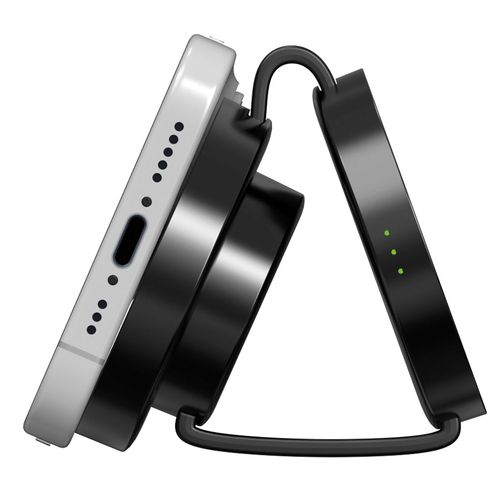 KERVAN SİYAH 3 LÜ WIRELESS ŞARJ STANDI - Resim 2