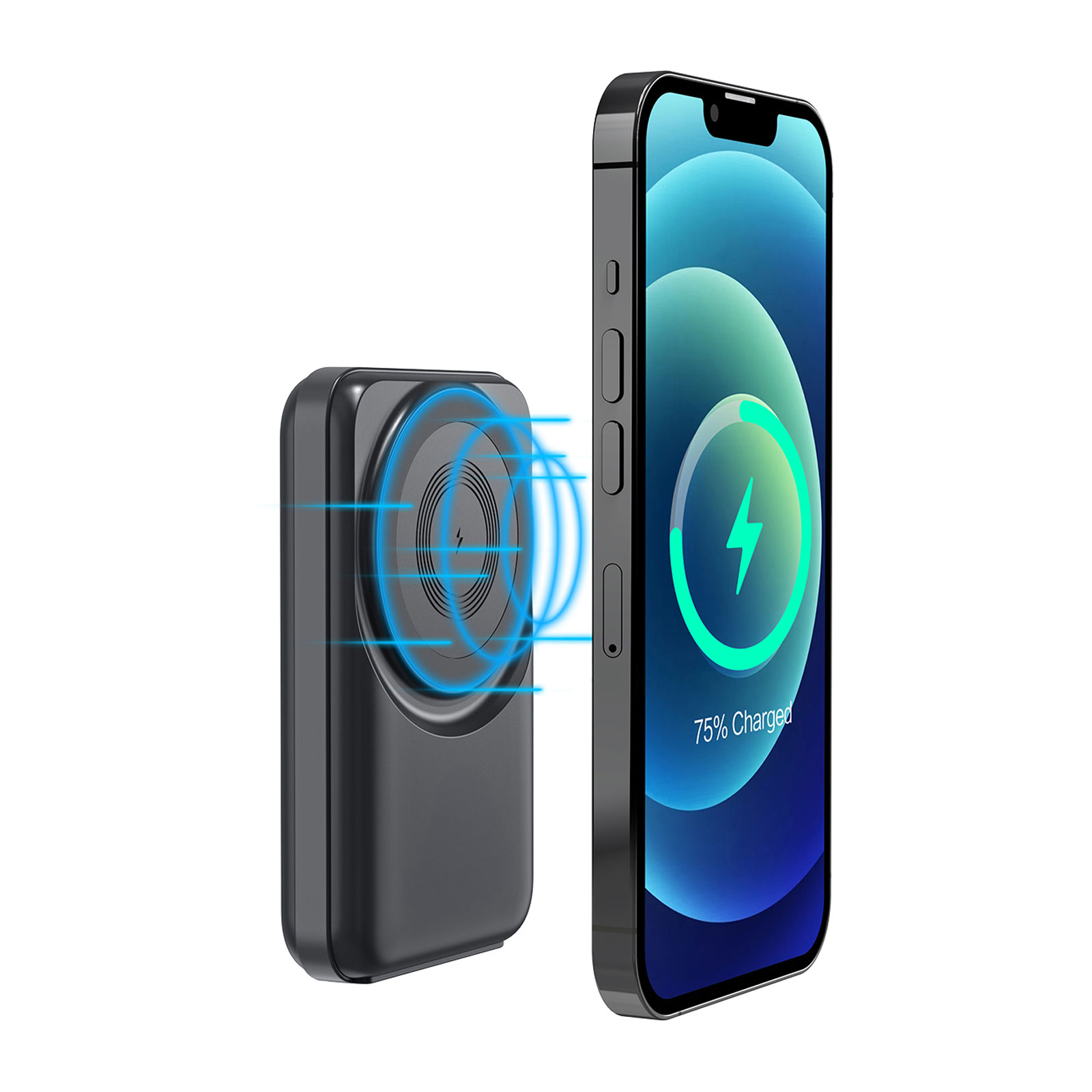 KÜÇÜKLER 10.000 MAH SİYAH MAGSAFE  ve  WIRELESS POWERBANK - Resim 3