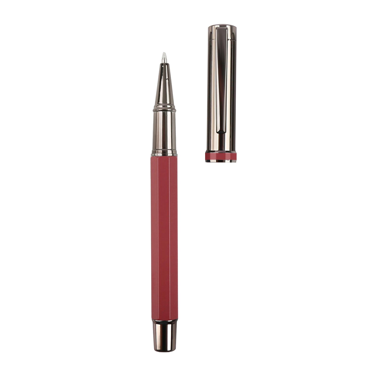 AVANOS KIRMIZI METAL ROLLER KALEM  - Resim 2