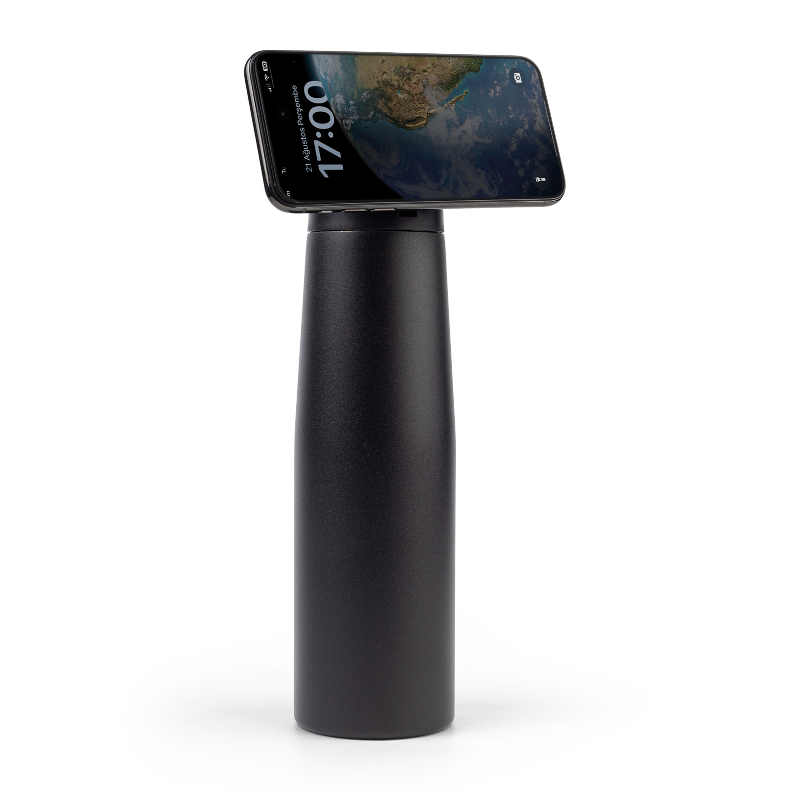 SAKLIGÖL SİYAH 550 ML TELEFON TUTUCULU TERMOS - Resim 2