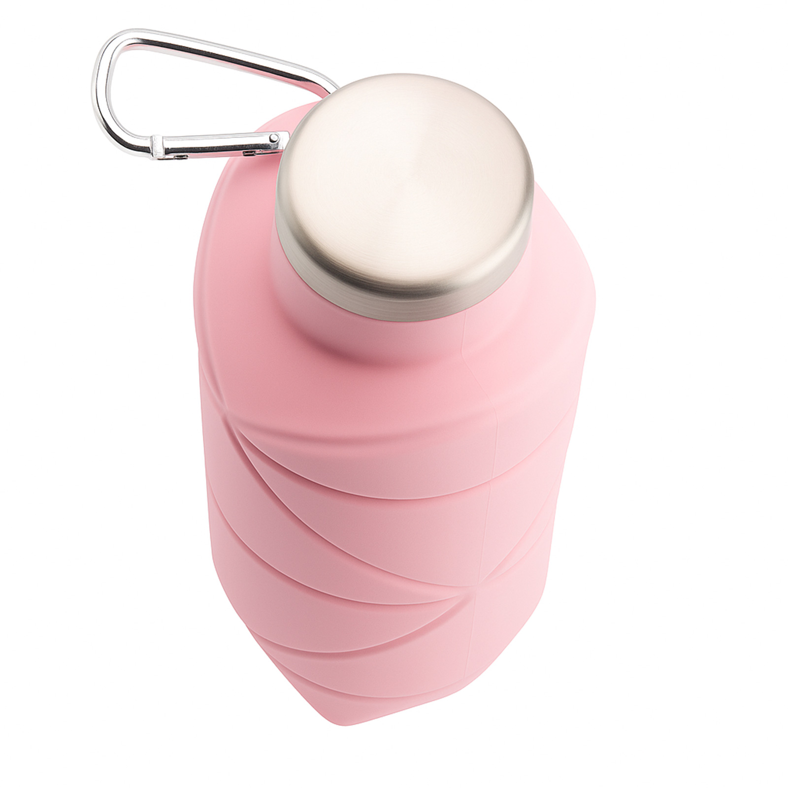 AYDENİZ PEMBE 700 ML KATLANABİLİR SİLİKON MATARA - Resim 3