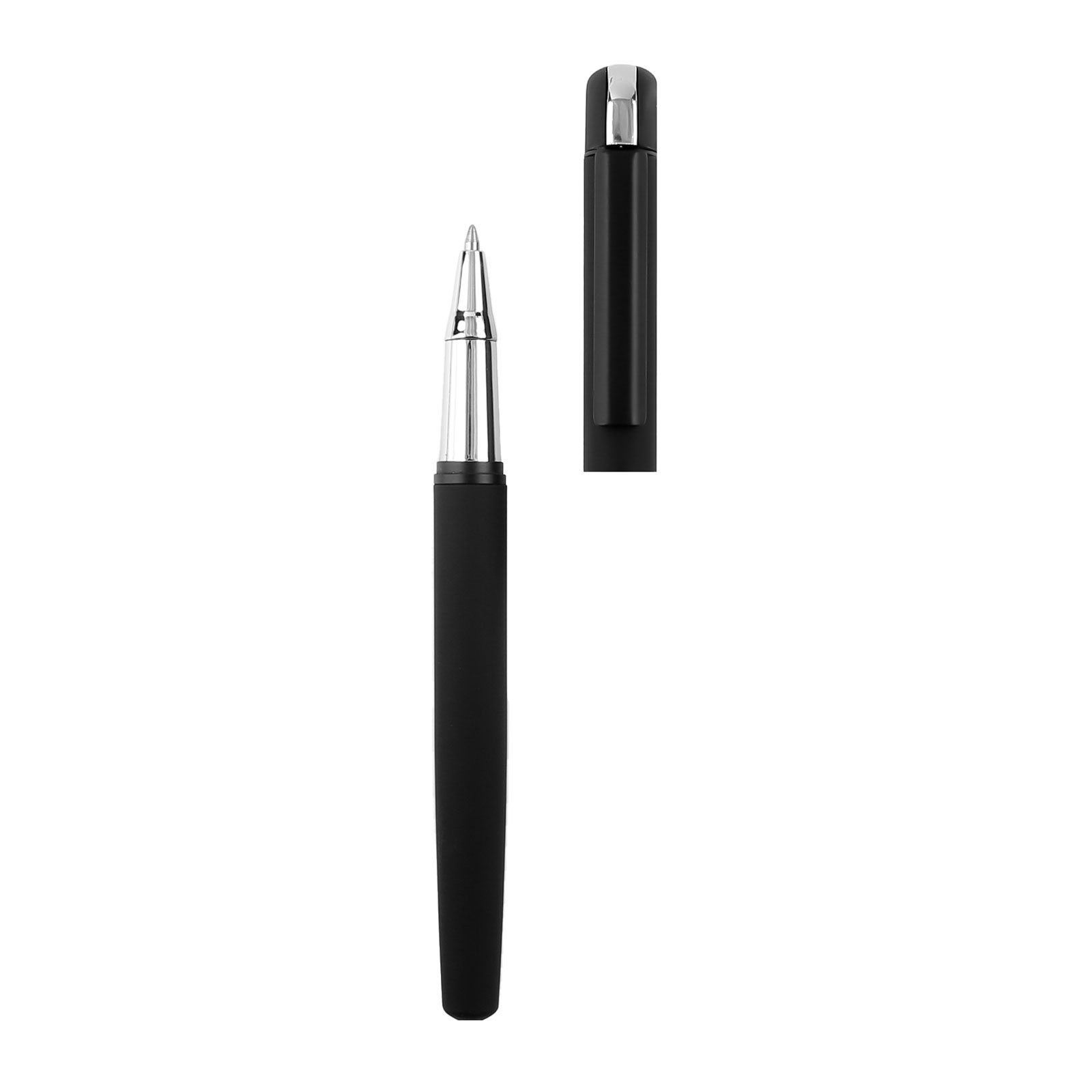 KURŞUNLU SİYAH METAL ROLLER KALEM  - Resim 2