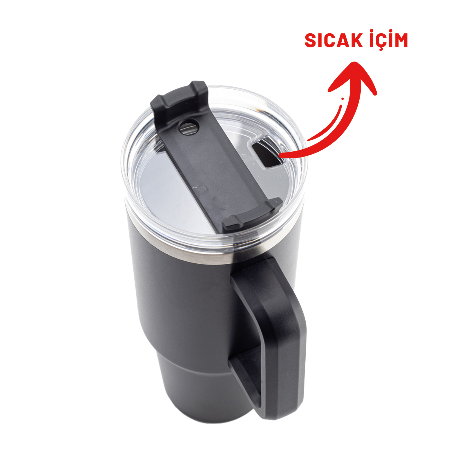 ADRASAN SİYAH 1200 ML TERMOS - Resim 3