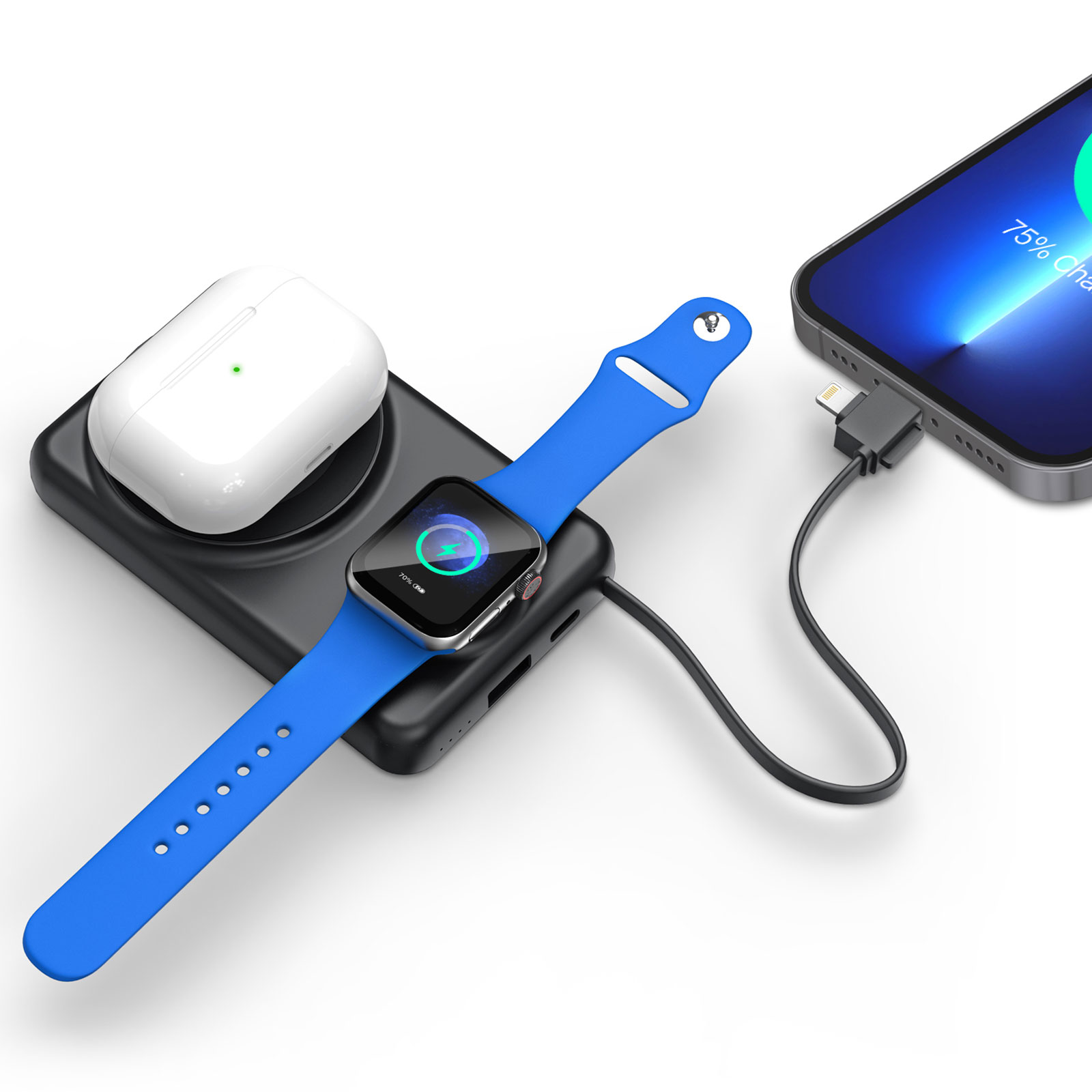 KAYABEYİ 10.000 MAH SİYAH MAGSAFE  ve  WIRELESS POWERBANK - Resim 4