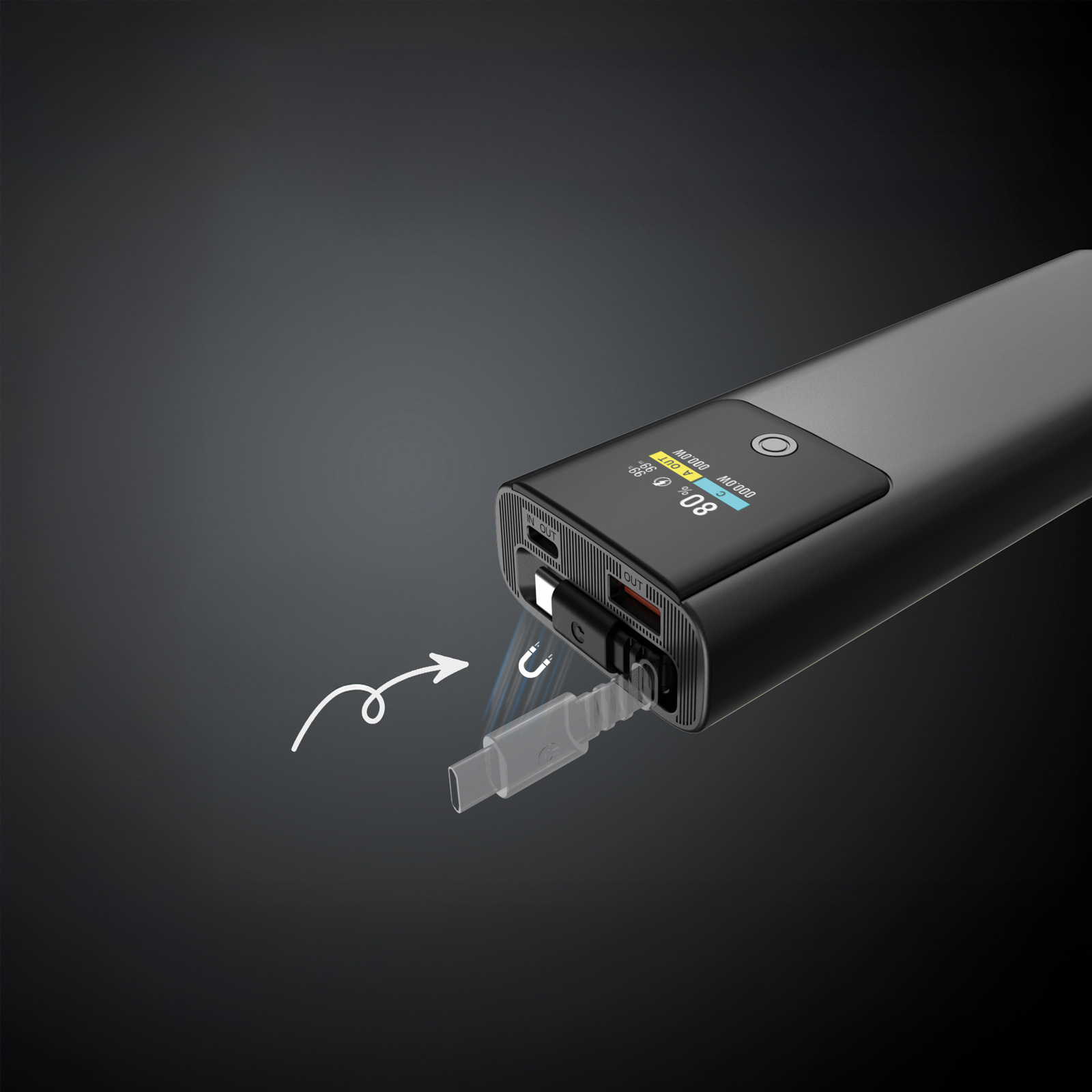 AKYAKA 20.000 MAH SİYAH POWERBANK - Resim 3